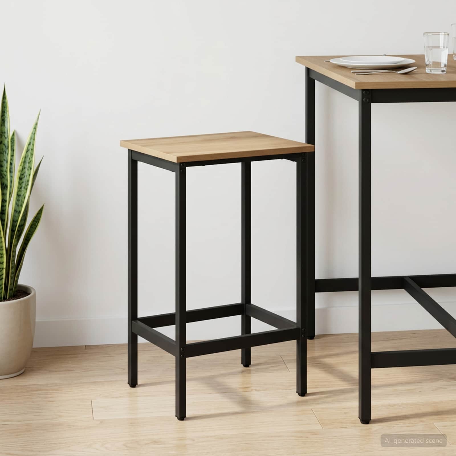vidaXL Stołek barowy Dąb artisan 40 x 32 x 74 cm Drewno inżynieryjne