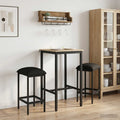 vidaXL Stołek barowy 2 szt. Czarny 40 x 32 x 74 cm Drewno inżynieryjne
