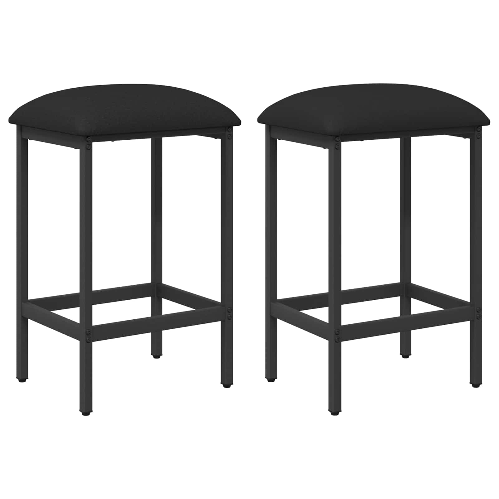 vidaXL Stołek barowy 2 szt. Czarny 40 x 32 x 74 cm Drewno inżynieryjne