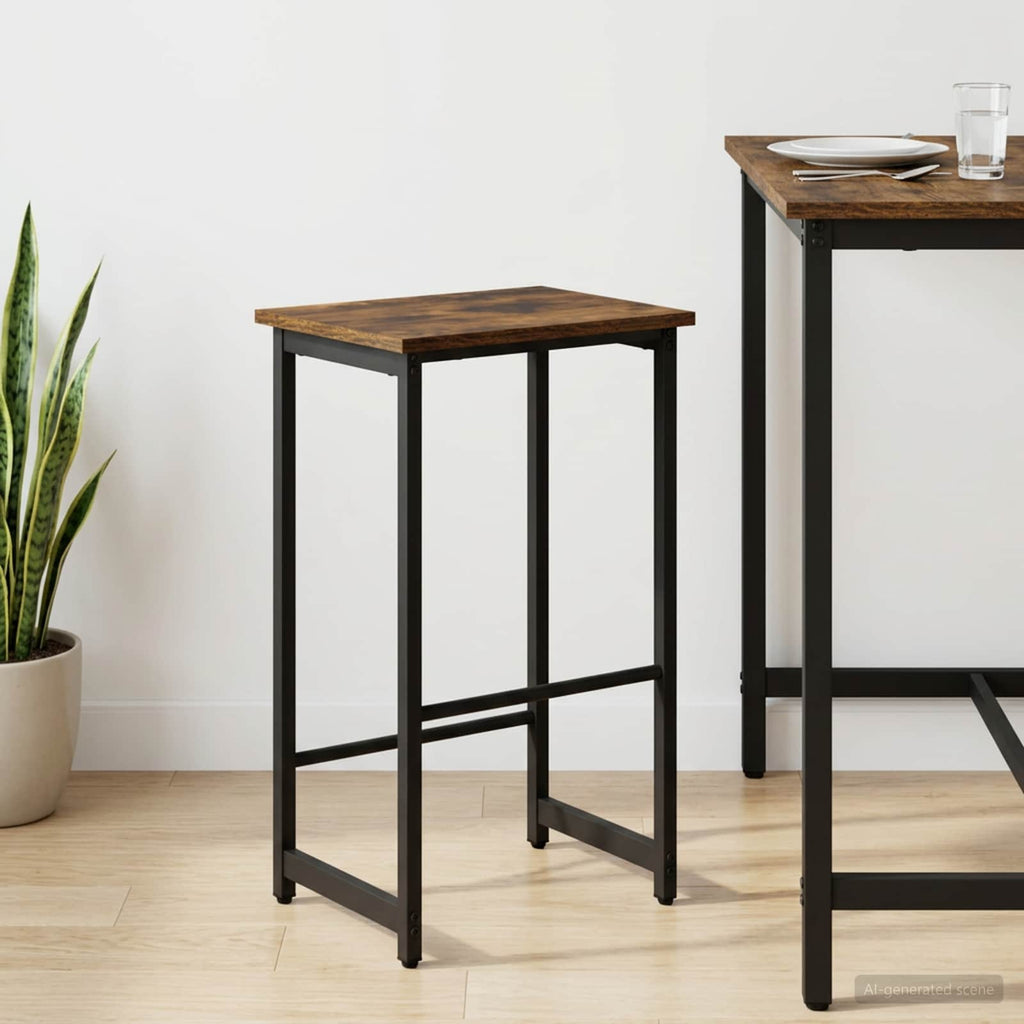 vidaXL Stołek barowy Dąb wędzony 40 x 32 x 74 cm Drewno inżynieryjne
