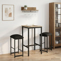 vidaXL Stołek barowy 2 szt. Czarny 40 x 32 x 64 cm Drewno inżynieryjne