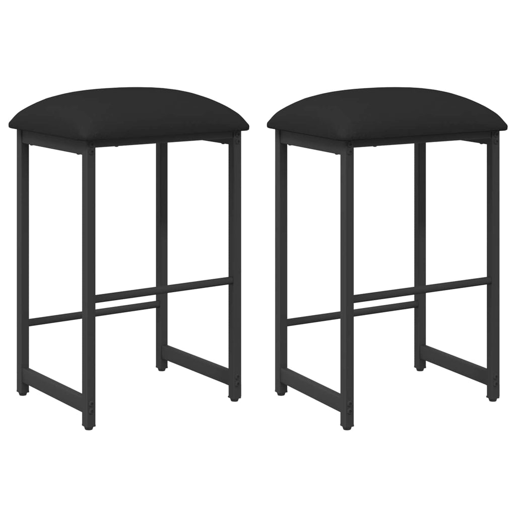 vidaXL Stołek barowy 2 szt. Czarny 40 x 32 x 64 cm Drewno inżynieryjne