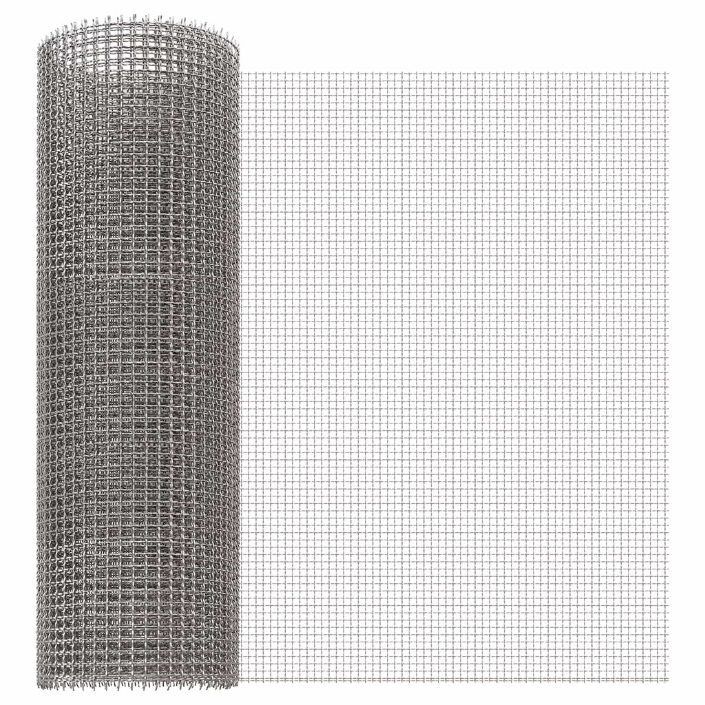 vidaXL Siatka ekranowa 40 x 1000 cm 3 Mesh Stal nierdzewna 201 srebrny
