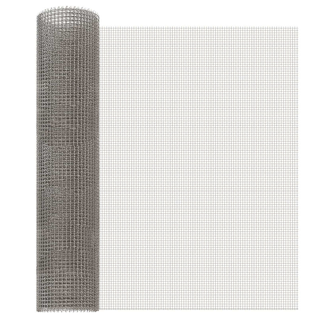 vidaXL Siatka ekranowa 60 x 1000 cm 3 Mesh Stal nierdzewna 201 srebrny