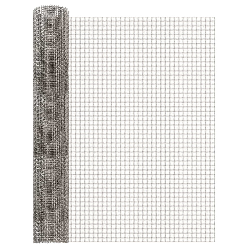vidaXL Siatka ekranowa 80 x 1000 cm 3 Mesh Stal nierdzewna 201 srebrny