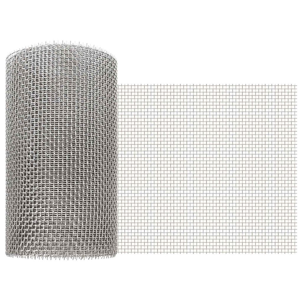 vidaXL Siatka ekranowa 20 x 500 cm 6 Mesh Stal nierdzewna 201 srebrny