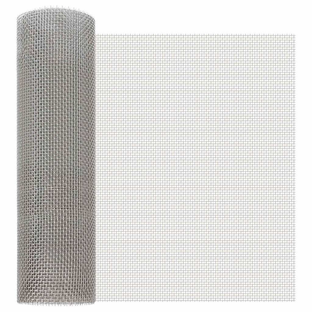 vidaXL Siatka ekranowa 40 x 1000 cm 6 Mesh Stal nierdzewna 201 srebrny
