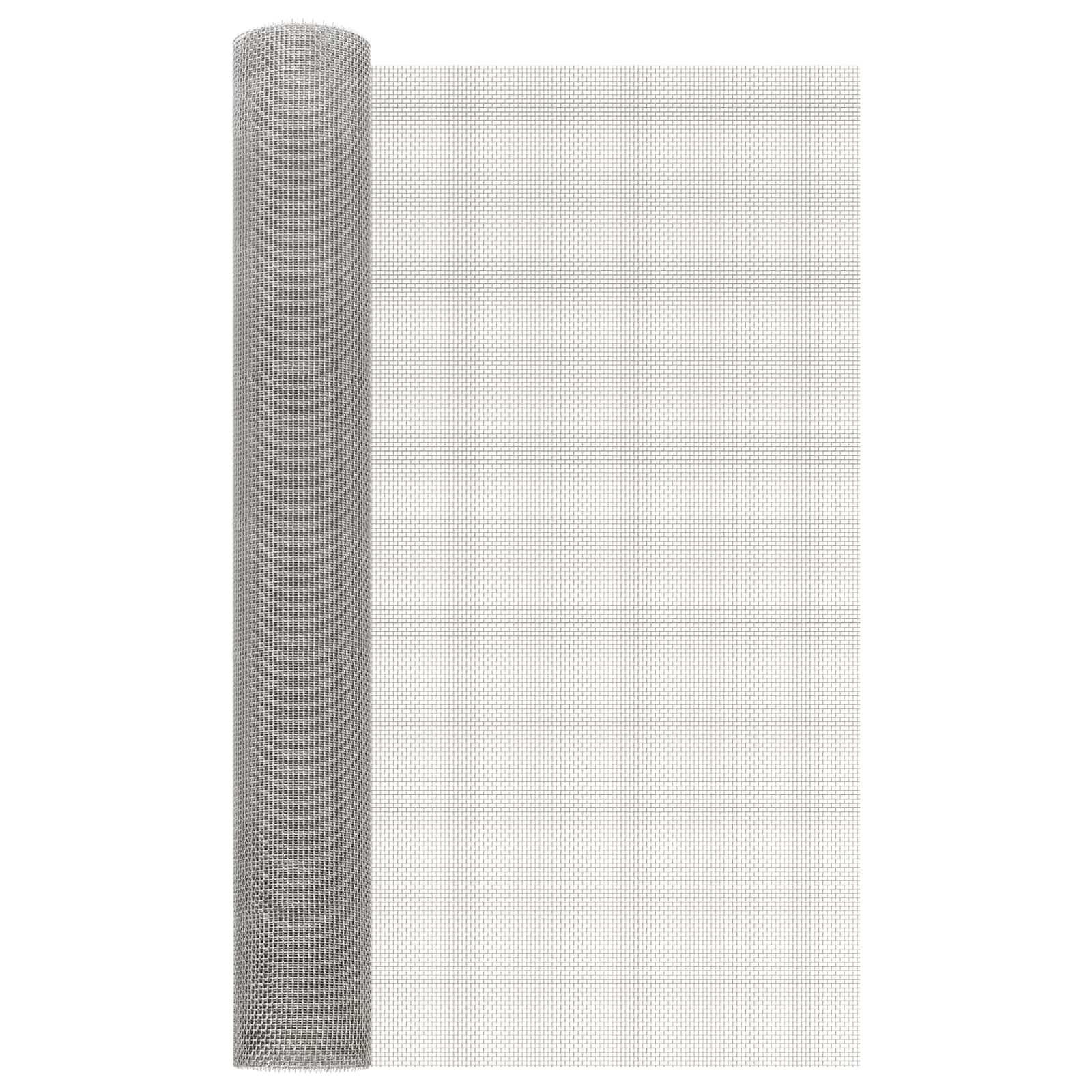 vidaXL Siatka ekranowa 80 x 500 cm 6 Mesh Stal nierdzewna 201 srebrny