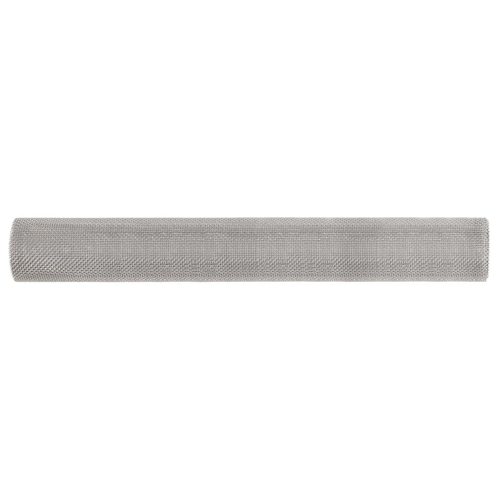 vidaXL Siatka ekranowa 80 x 500 cm 6 Mesh Stal nierdzewna 201 srebrny