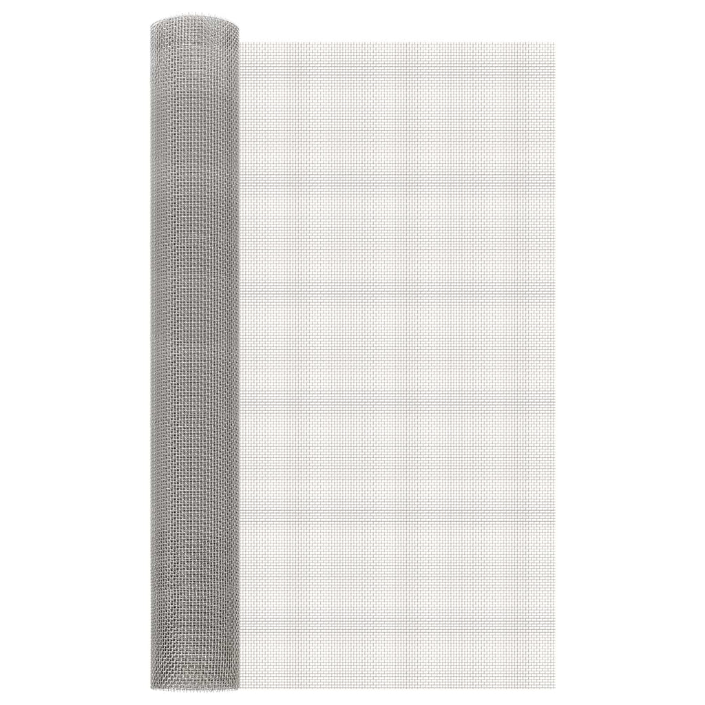 vidaXL Siatka ekranowa 80 x 1000 cm 6 Mesh Stal nierdzewna 201 srebrny