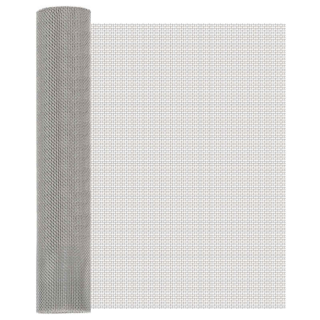 vidaXL Siatka ekranowa 60 x 200 cm 8 Mesh Stal nierdzewna 201 srebrny