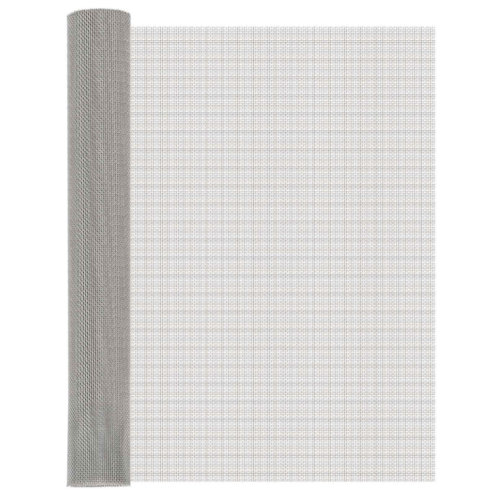 vidaXL Siatka ekranowa 80 x 1000 cm 8 Mesh Stal nierdzewna 201 srebrny