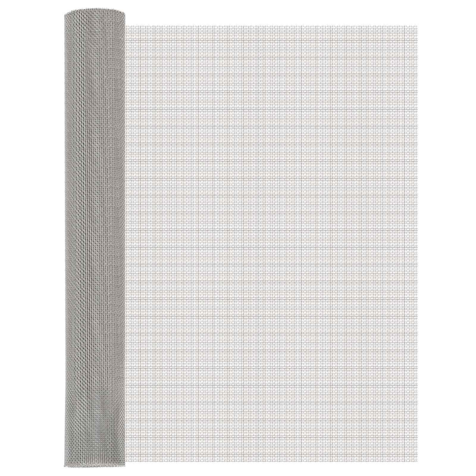 vidaXL Siatka ekranowa 80 x 1000 cm 8 Mesh Stal nierdzewna 201 srebrny