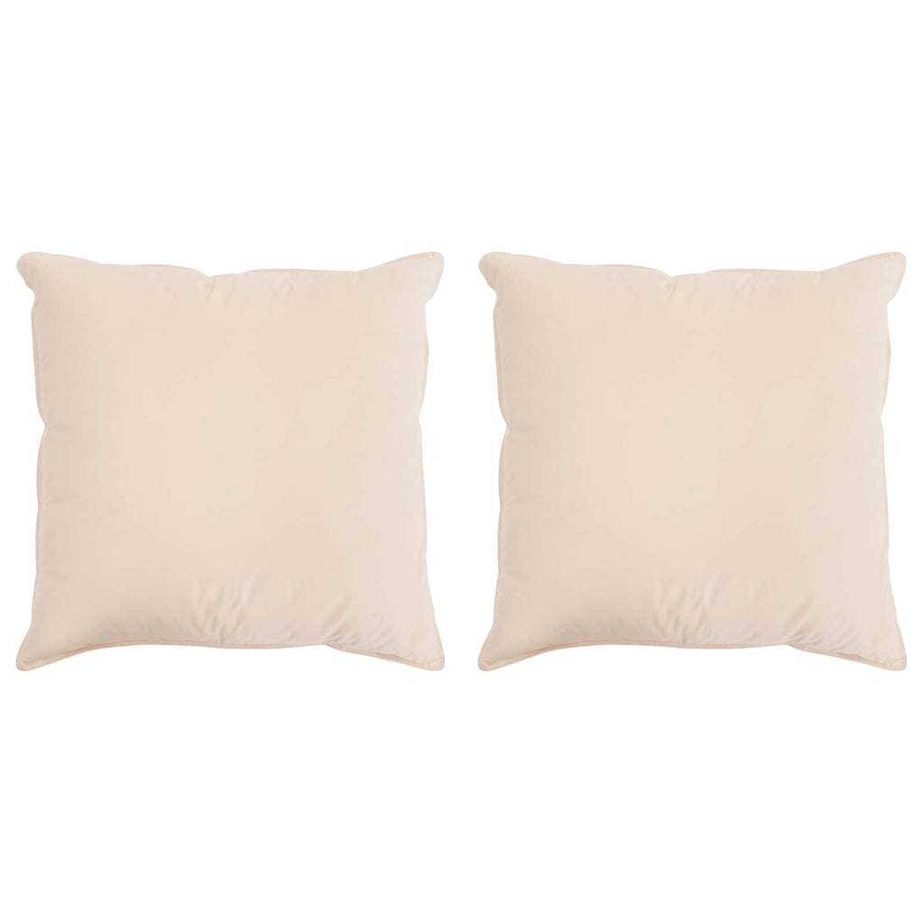 vidaXL Poduszka 2 pcs Beżowy 65 x 65 cm Włókno Kapok