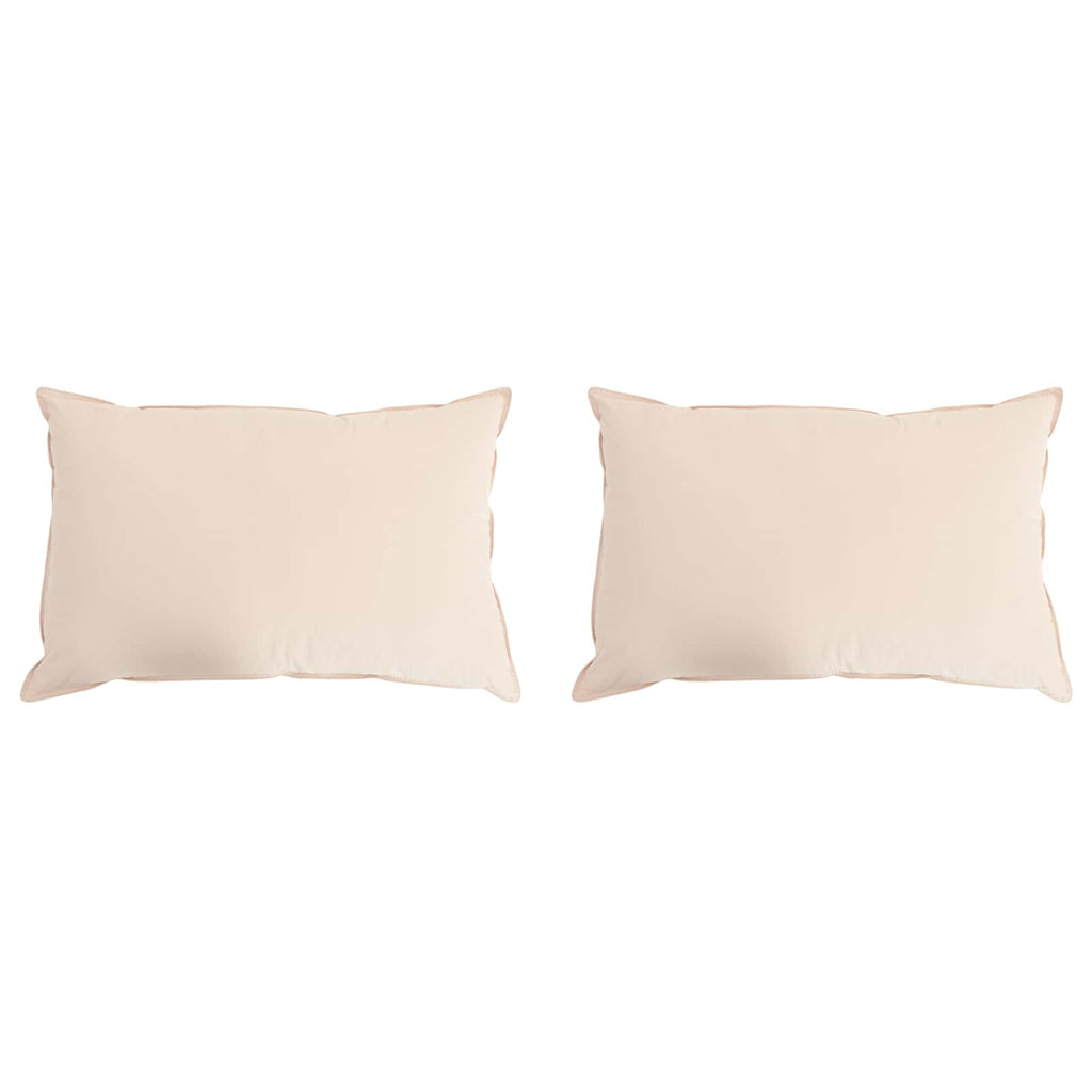 vidaXL Poduszka 2 pcs Beżowy 60 x 70 cm Włókno Kapok