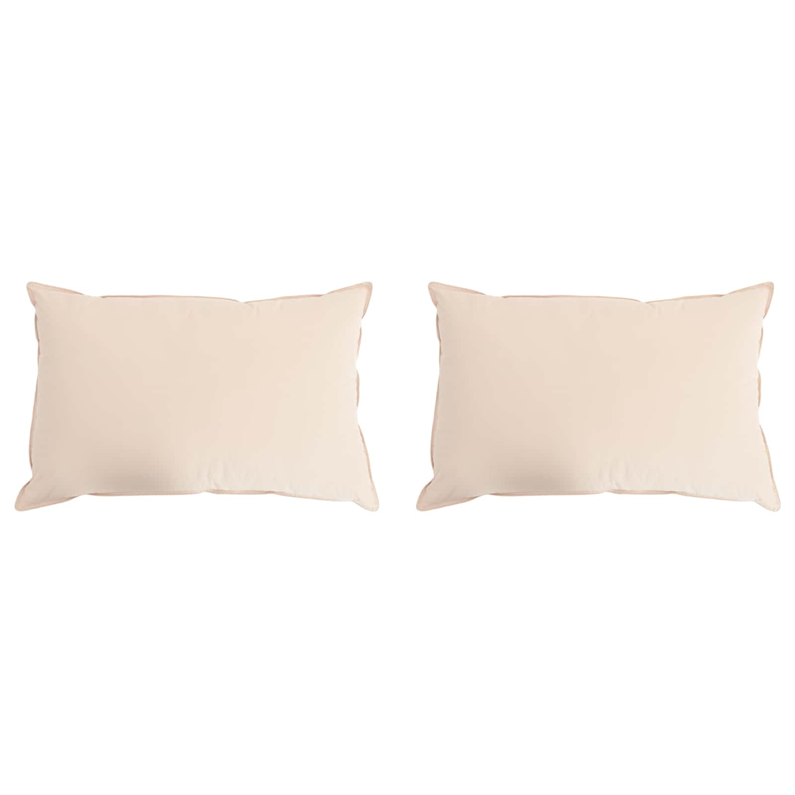 vidaXL Poduszka 2 pcs Beżowy 60 x 70 cm Włókno Kapok