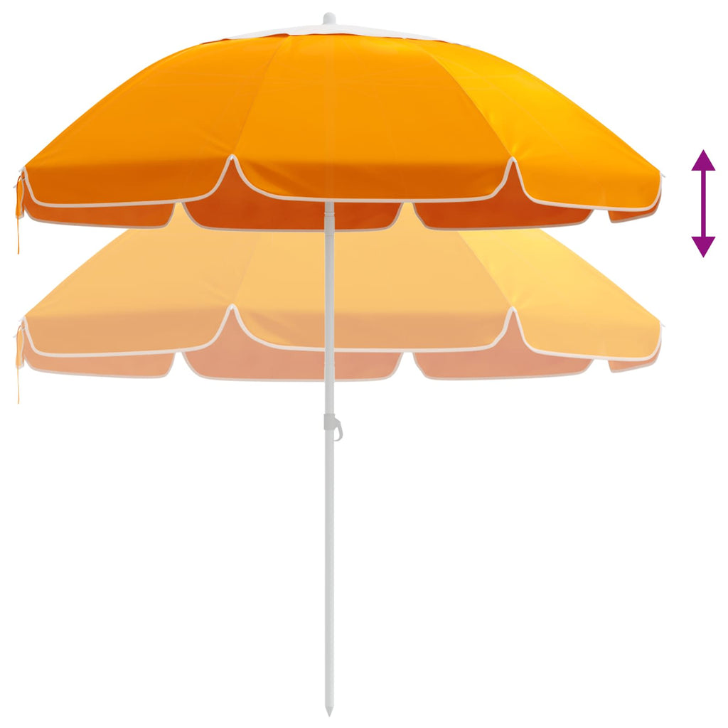 vidaXL Parasolka ogrodowa 160 cm Poliester 170T pomarańczowy