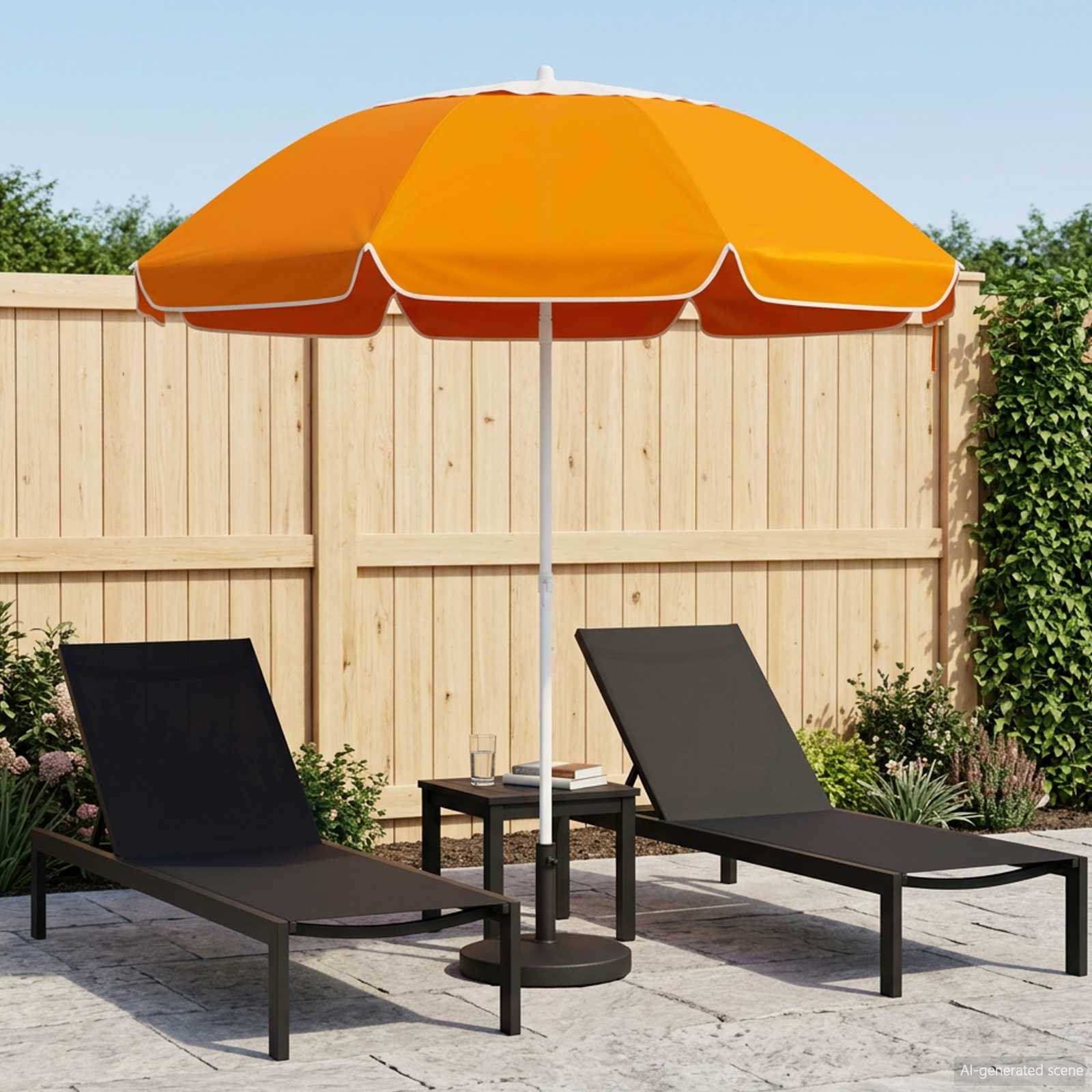 vidaXL Parasolka ogrodowa 240 cm Poliester 170T pomarańczowy