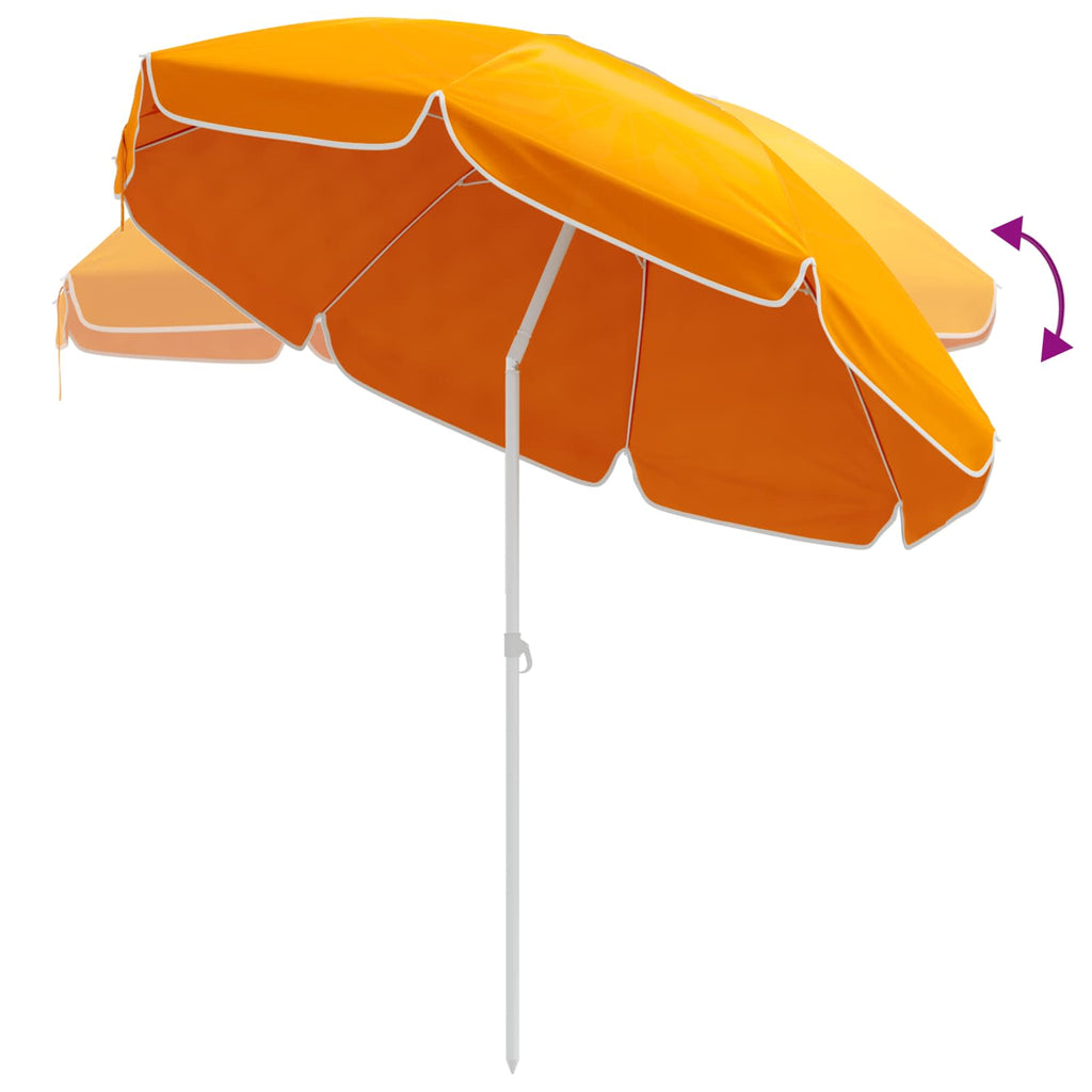 vidaXL Parasolka ogrodowa 240 cm Poliester 170T pomarańczowy