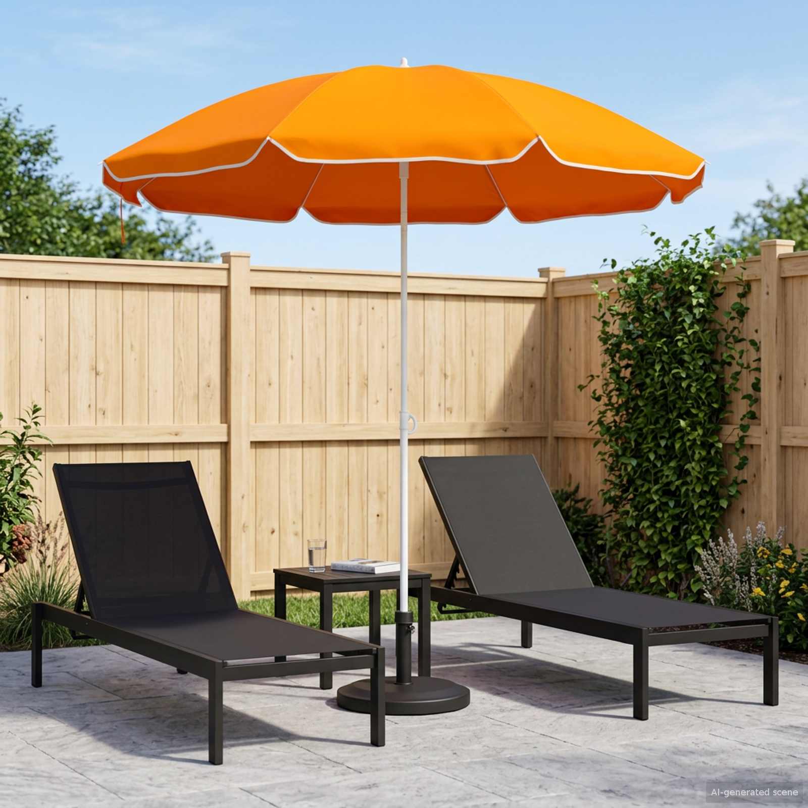 vidaXL Parasolka ogrodowa 240 cm Poliester 170T pomarańczowy