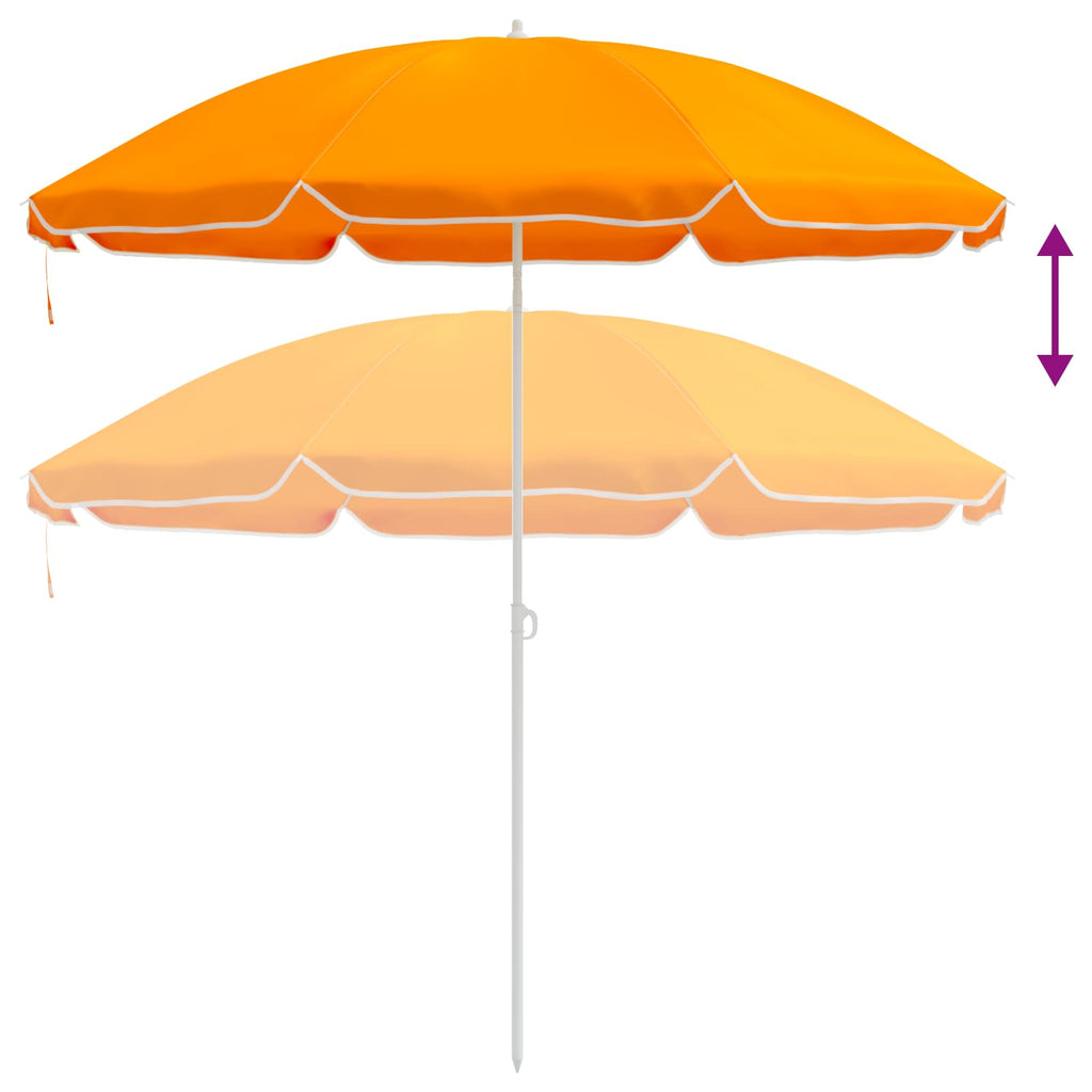 vidaXL Parasolka ogrodowa 240 cm Poliester 170T pomarańczowy
