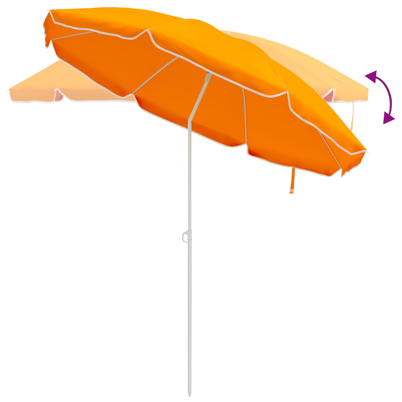 vidaXL Parasolka ogrodowa 240 cm Poliester 170T pomarańczowy