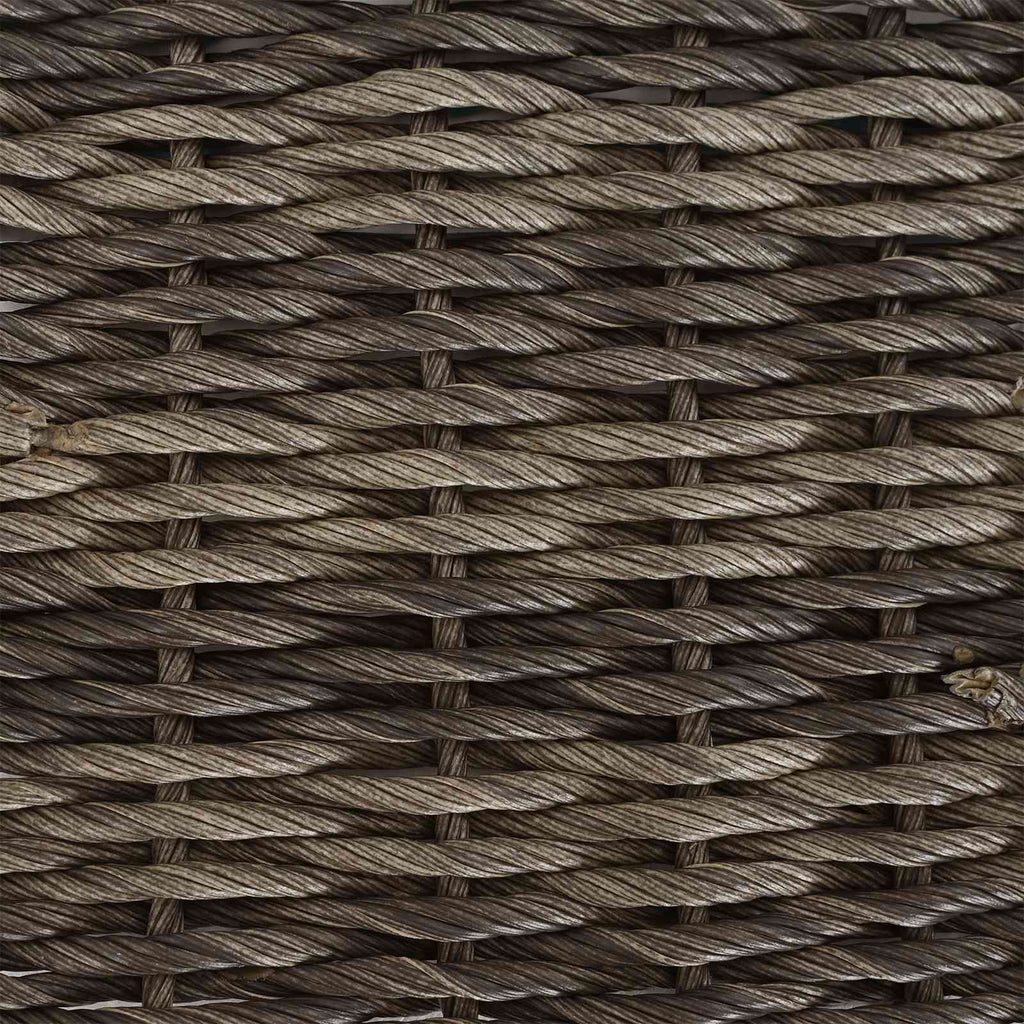 vidaXL Stół Ogrodowy Szary i czarny 55 x 55 x 37 cm Rattan PE i Szkło