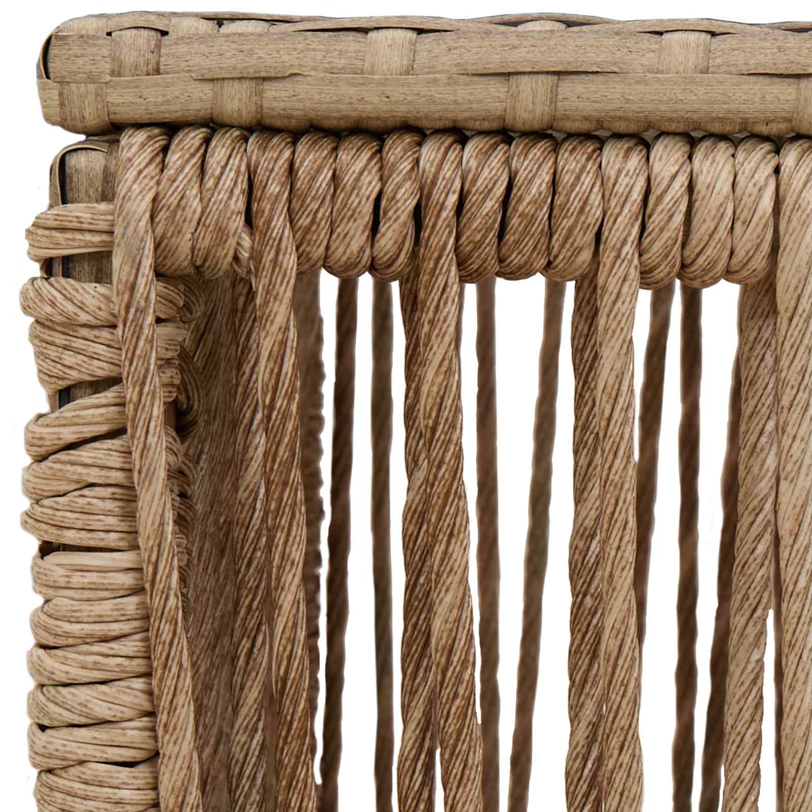 vidaXL Stół Ogrodowy Beżowy i czarny 55 x 55 x 37 cm Rattan PE i Szkło