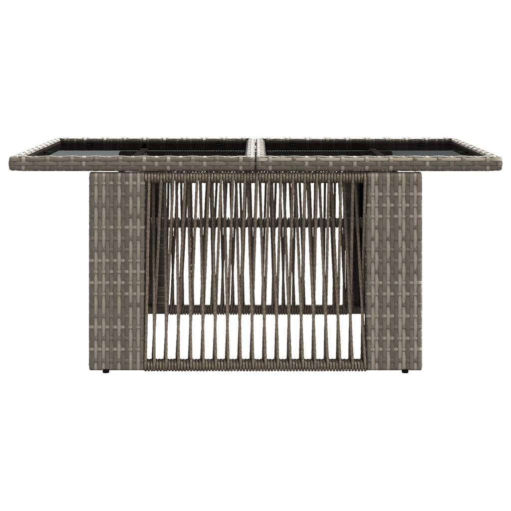 vidaXL Stół Ogrodowy Szary 100 x 55 x 37 cm Rattan PE i Szkło
