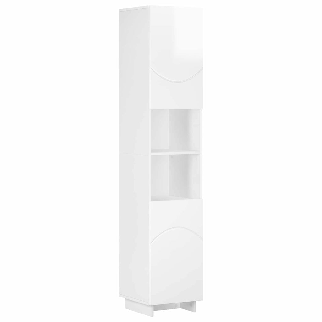 vidaXL Zestaw Szafek Łazienkowych 3 szt. Biały wysoki połysk