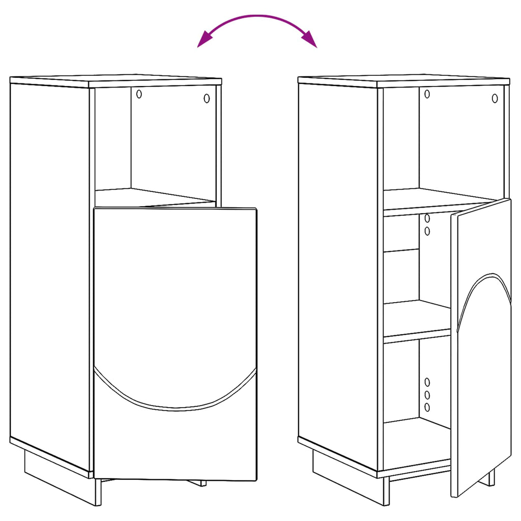 vidaXL Zestaw Szafek Łazienkowych 3 szt. Biały Drewno inżynieryjne