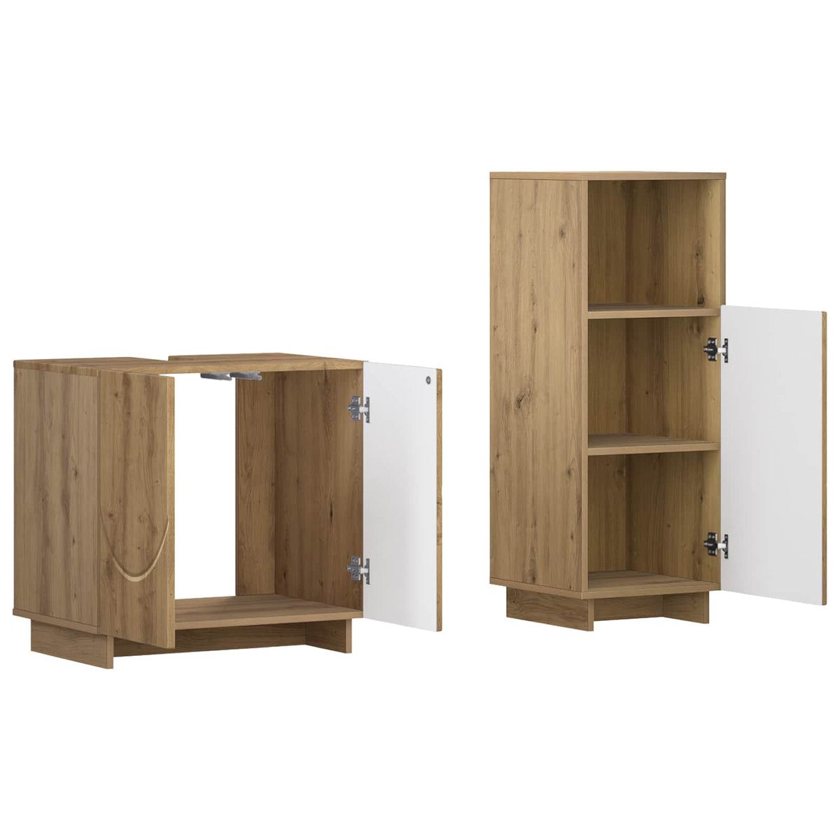 vidaXL Zestaw Szafek Łazienkowych 2 szt. Dąb artisan