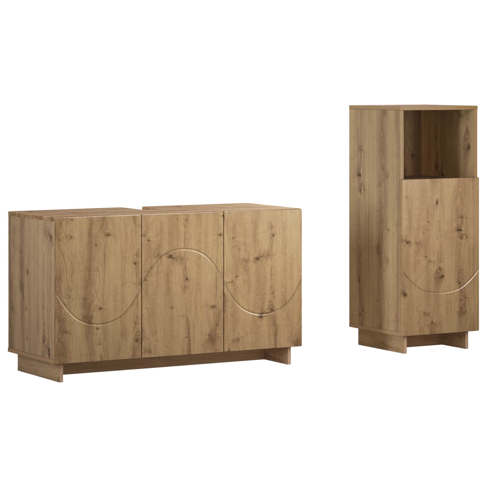 vidaXL Zestaw Szafek Łazienkowych 2 szt. Dąb artisan