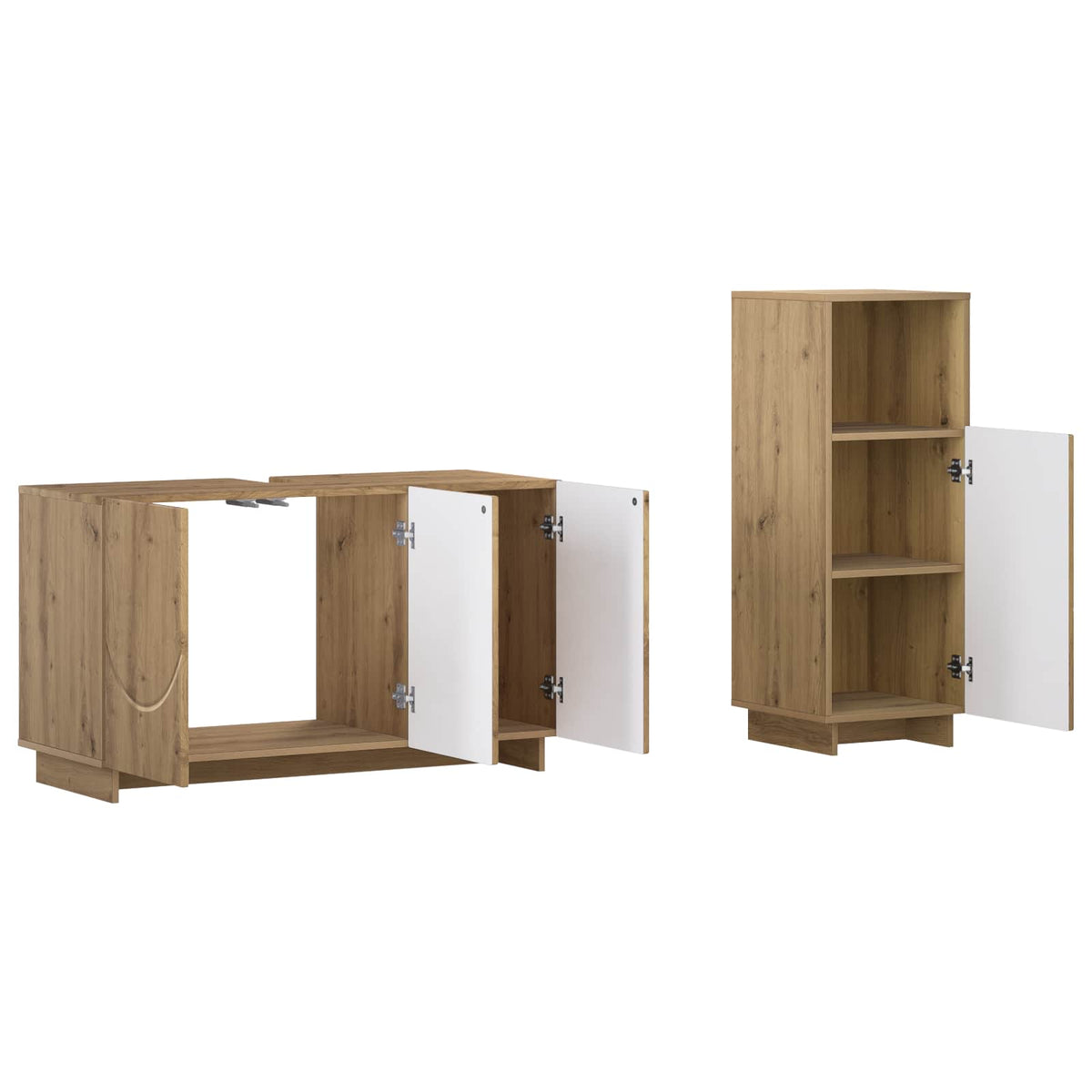 vidaXL Zestaw Szafek Łazienkowych 2 szt. Dąb artisan