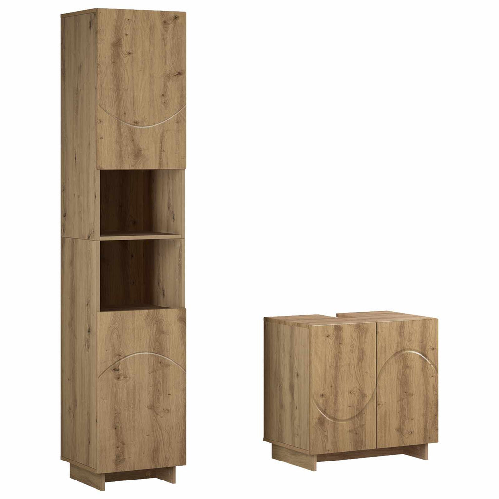 vidaXL Zestaw Szafek Łazienkowych 2 szt. Dąb artisan