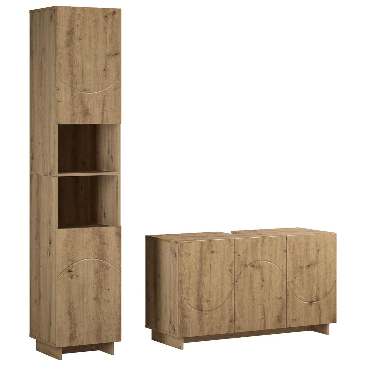 vidaXL Zestaw Szafek Łazienkowych 2 szt. Dąb artisan