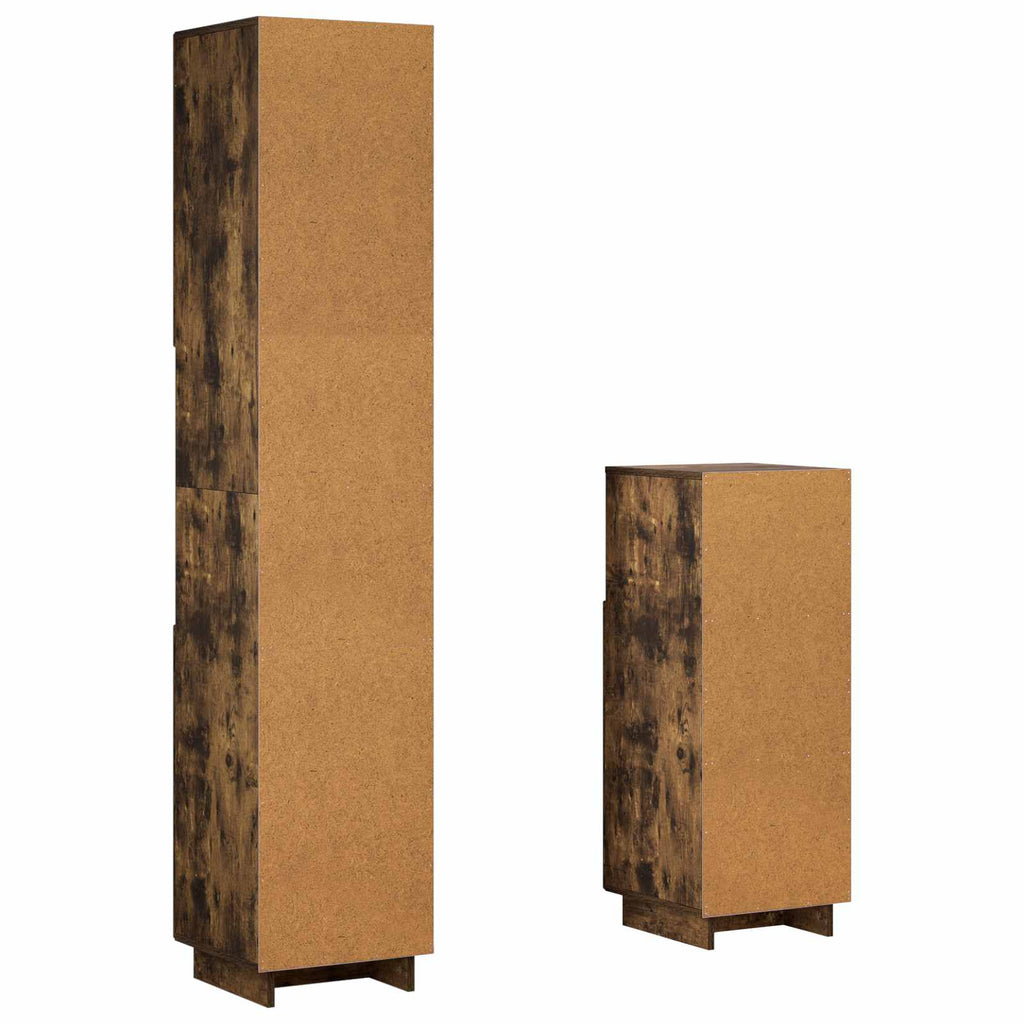 vidaXL Zestaw Szafek Łazienkowych 2 szt. Dąb wędzony