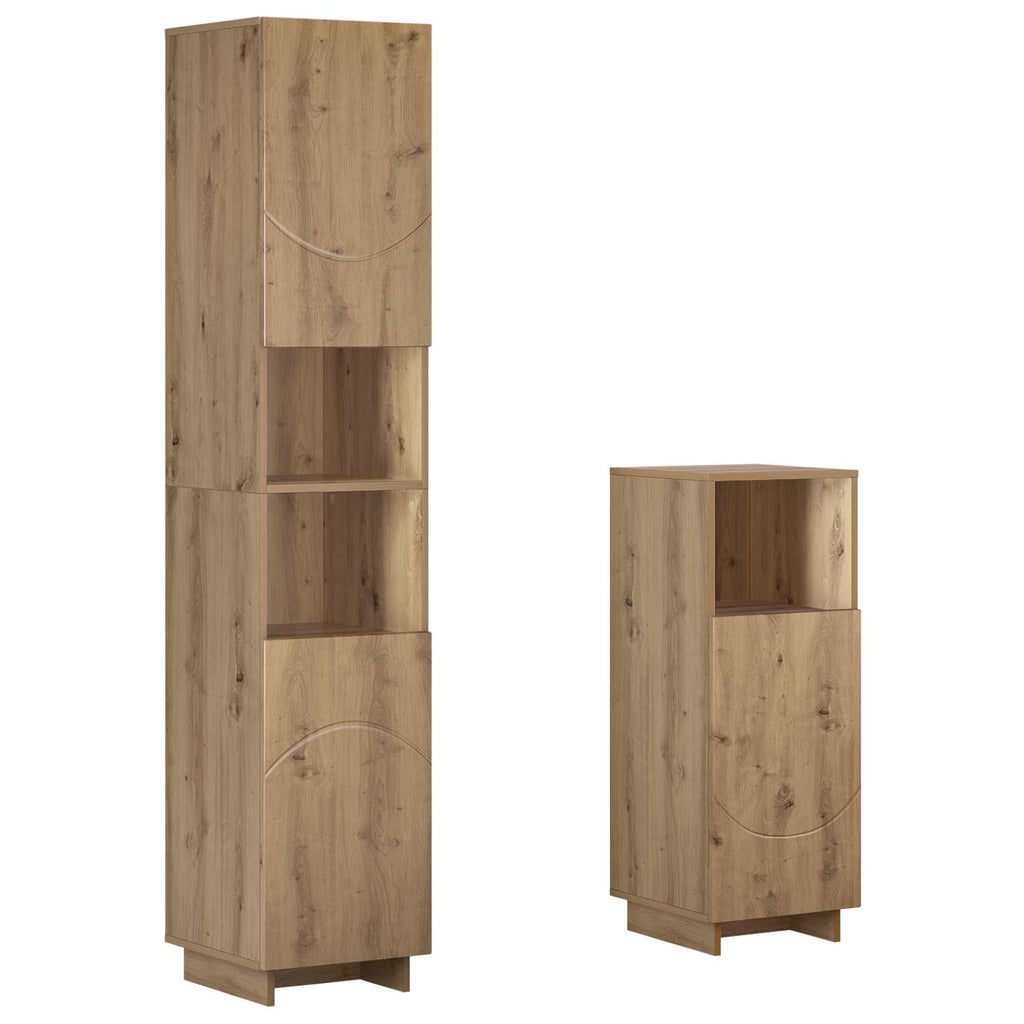 vidaXL Zestaw Szafek Łazienkowych 2 szt. Dąb artisan