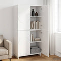 vidaXL Wysoki kredens Biały 79 x 41 x 151 cm Materiał drewnopochodny