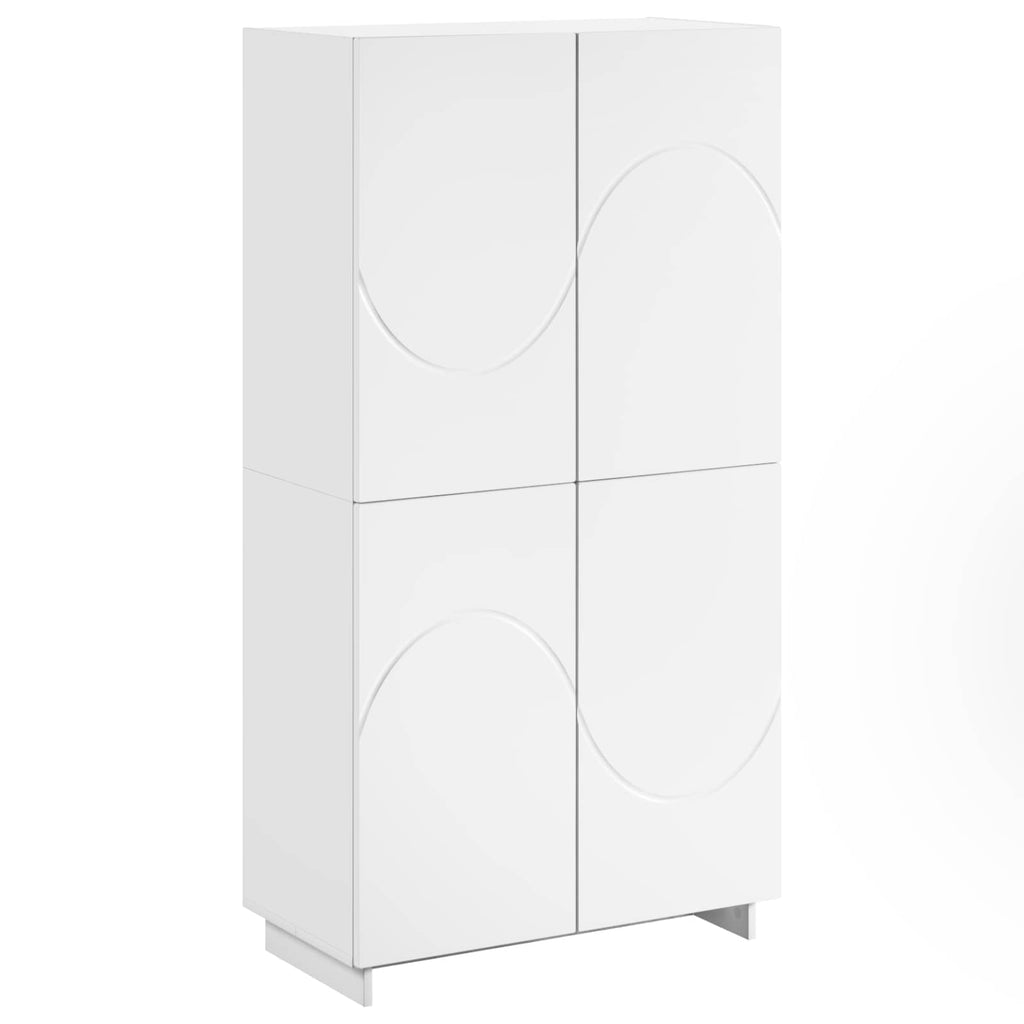 vidaXL Wysoki kredens Biały 79 x 41 x 151 cm Materiał drewnopochodny