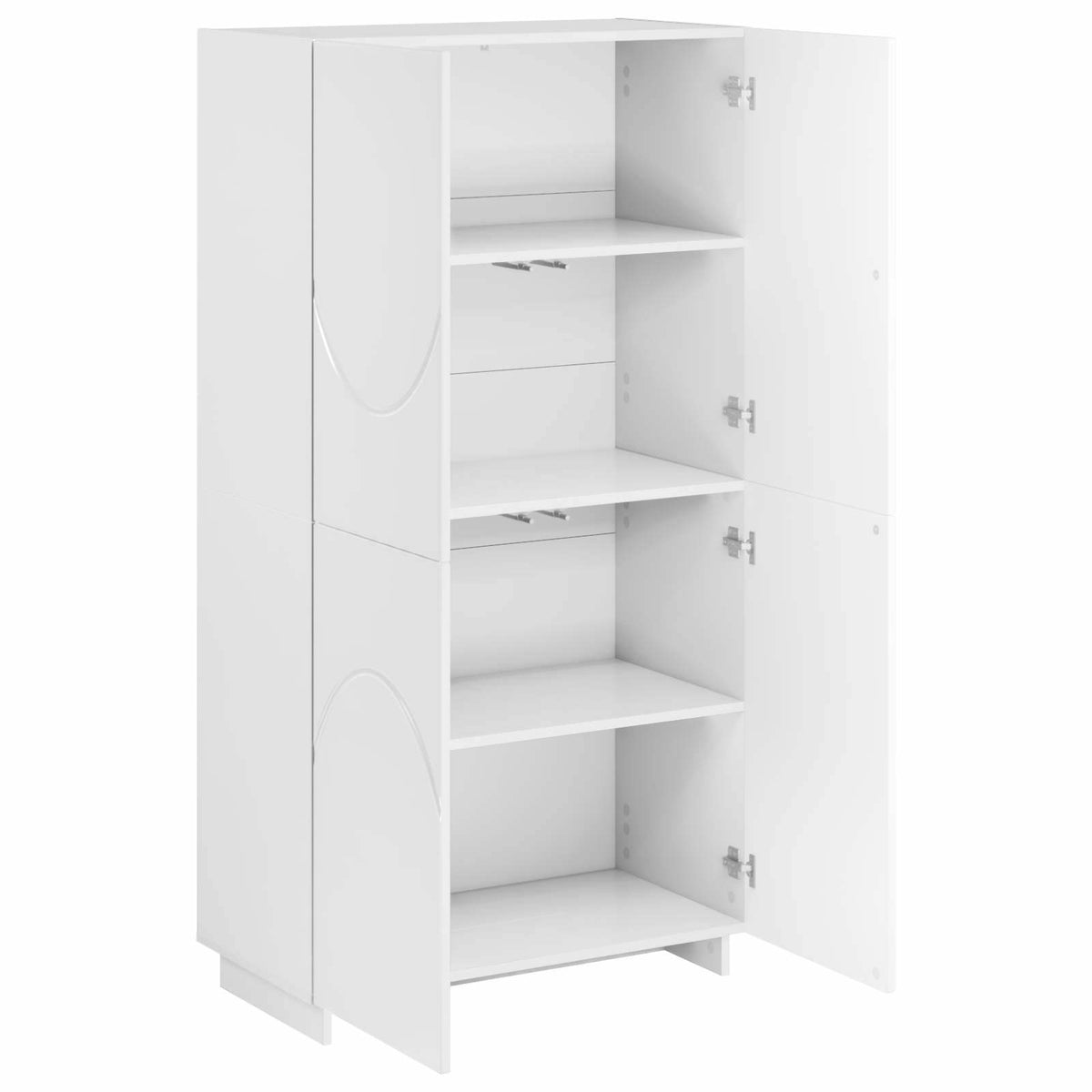 vidaXL Wysoki kredens Biały 79 x 41 x 151 cm Materiał drewnopochodny