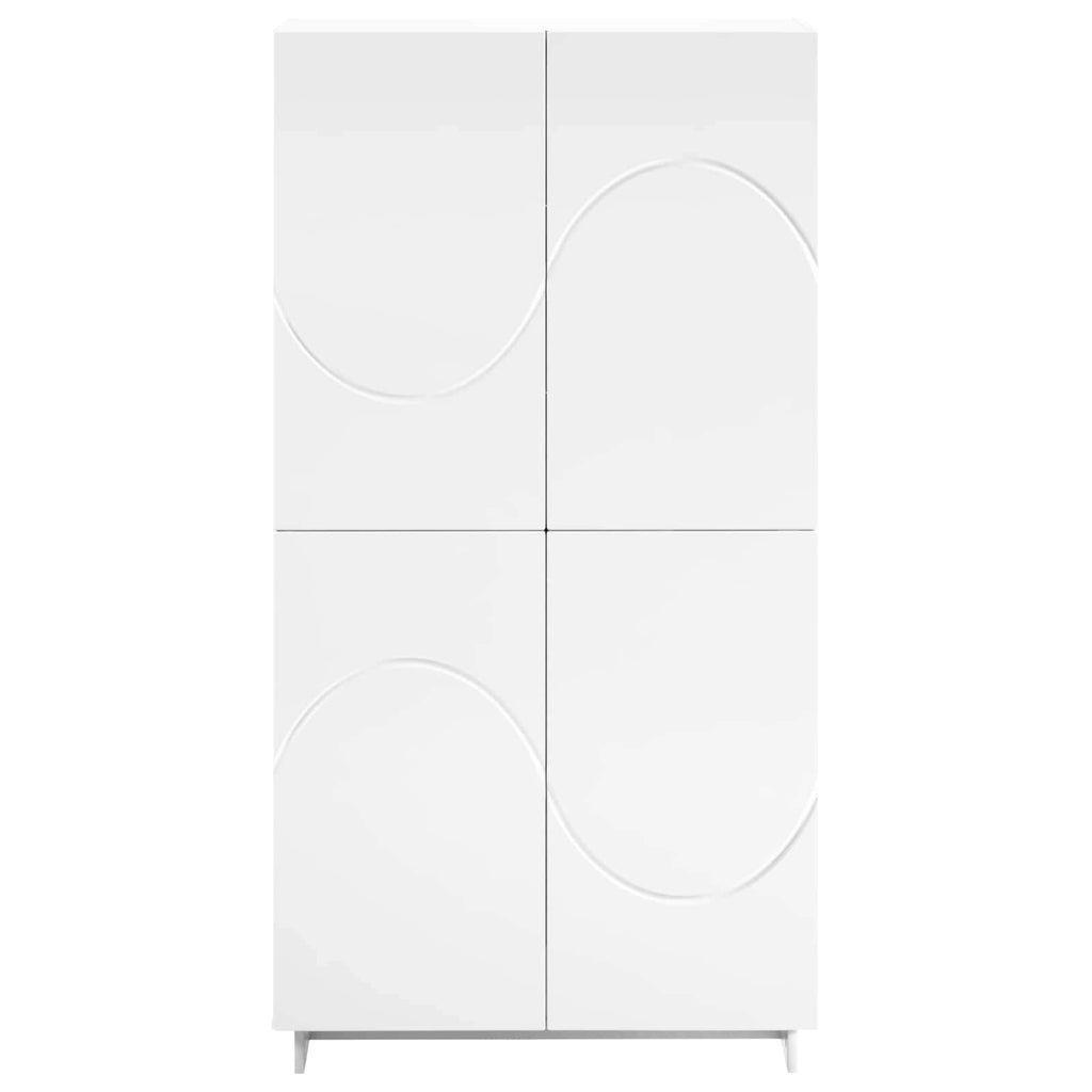 vidaXL Wysoki kredens Biały 79 x 41 x 151 cm Materiał drewnopochodny