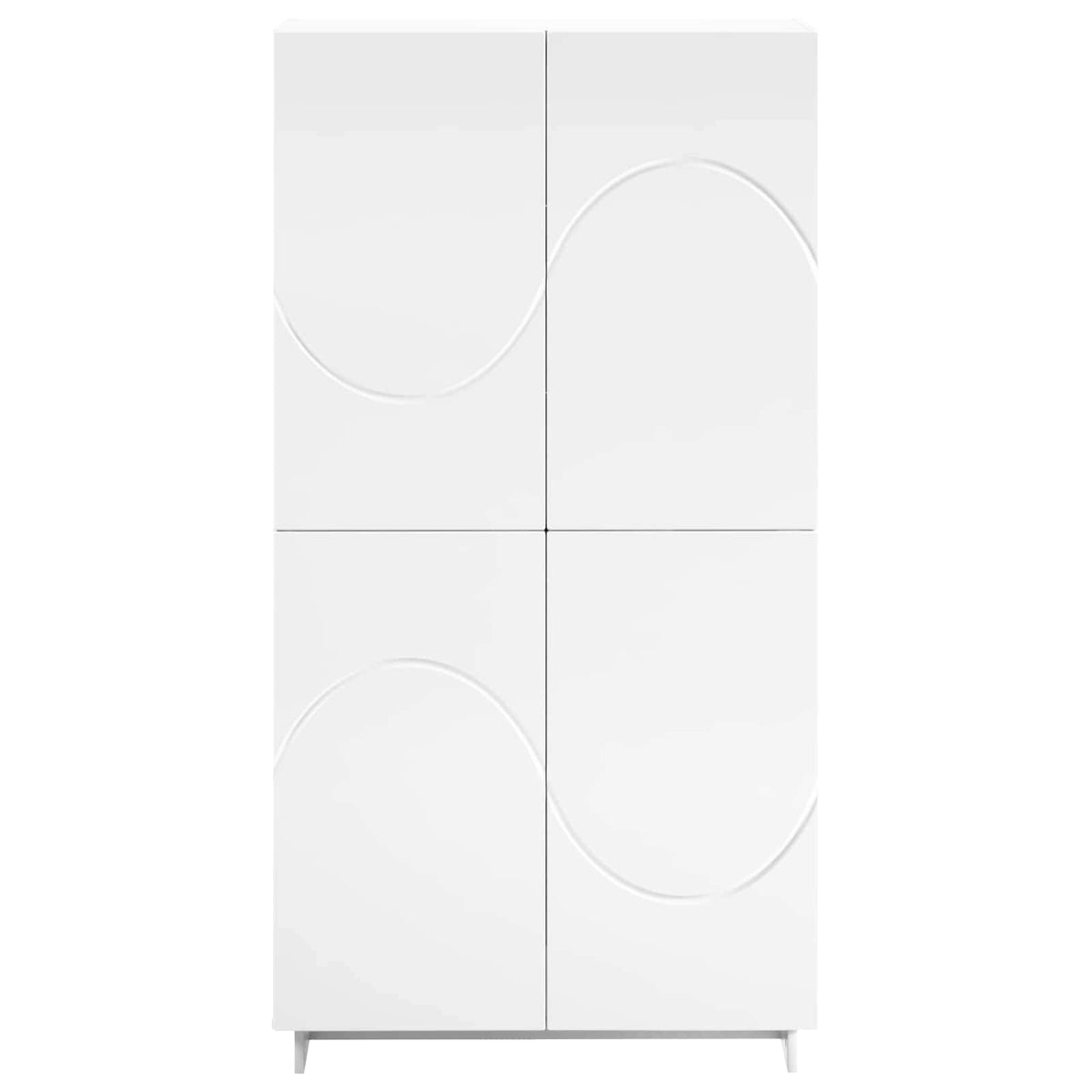 vidaXL Wysoki kredens Biały 79 x 41 x 151 cm Materiał drewnopochodny