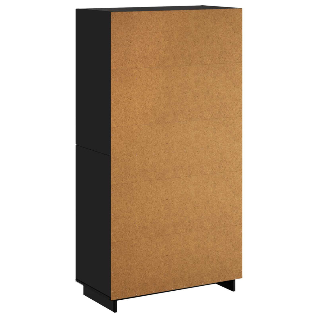vidaXL Wysoki kredens Czarny 79 x 41 x 151 cm Materiał drewnopochodny