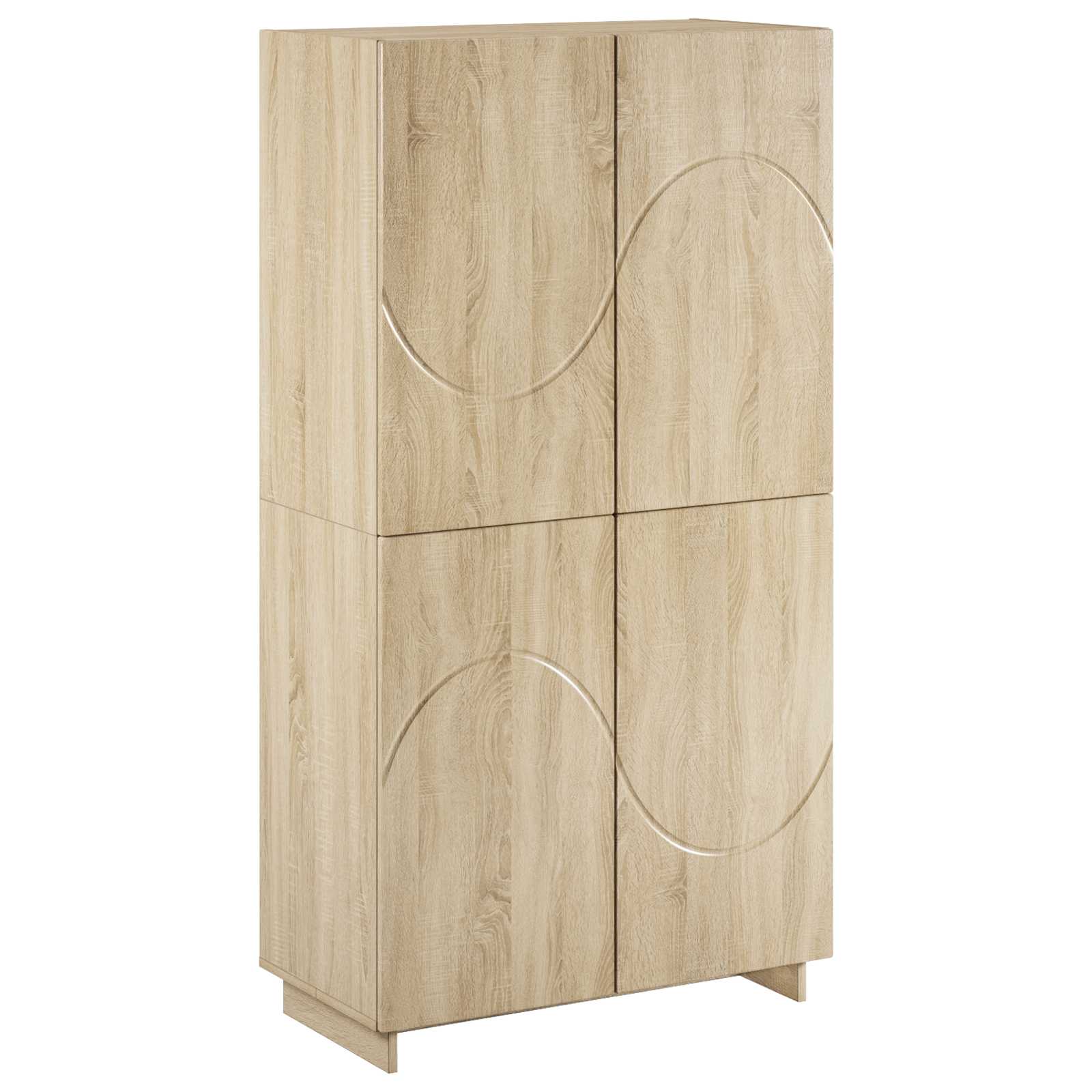 vidaXL Wysoki kredens dąb Sonoma 79x41x151 cm Materiał drewnopochodny