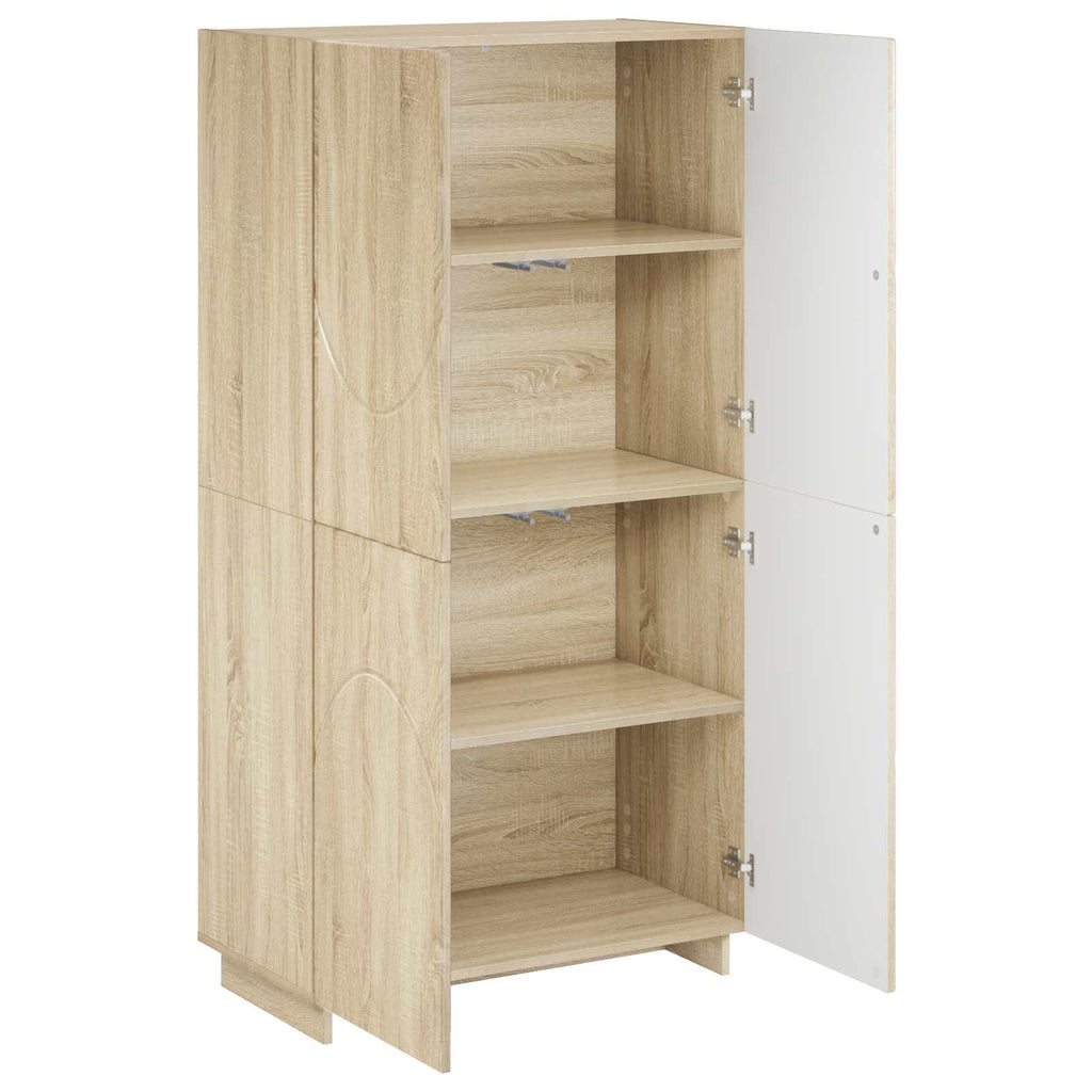 vidaXL Wysoki kredens dąb Sonoma 79x41x151 cm Materiał drewnopochodny