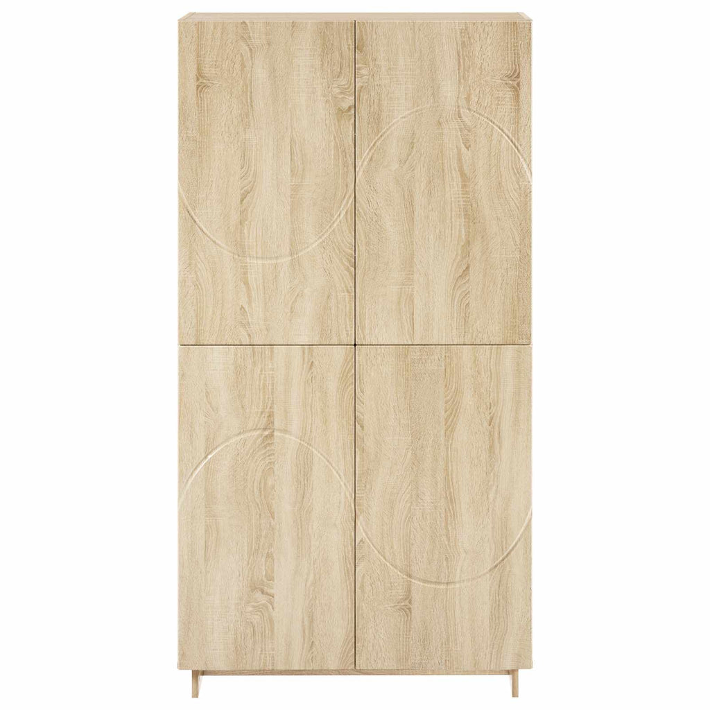 vidaXL Wysoki kredens dąb Sonoma 79x41x151 cm Materiał drewnopochodny