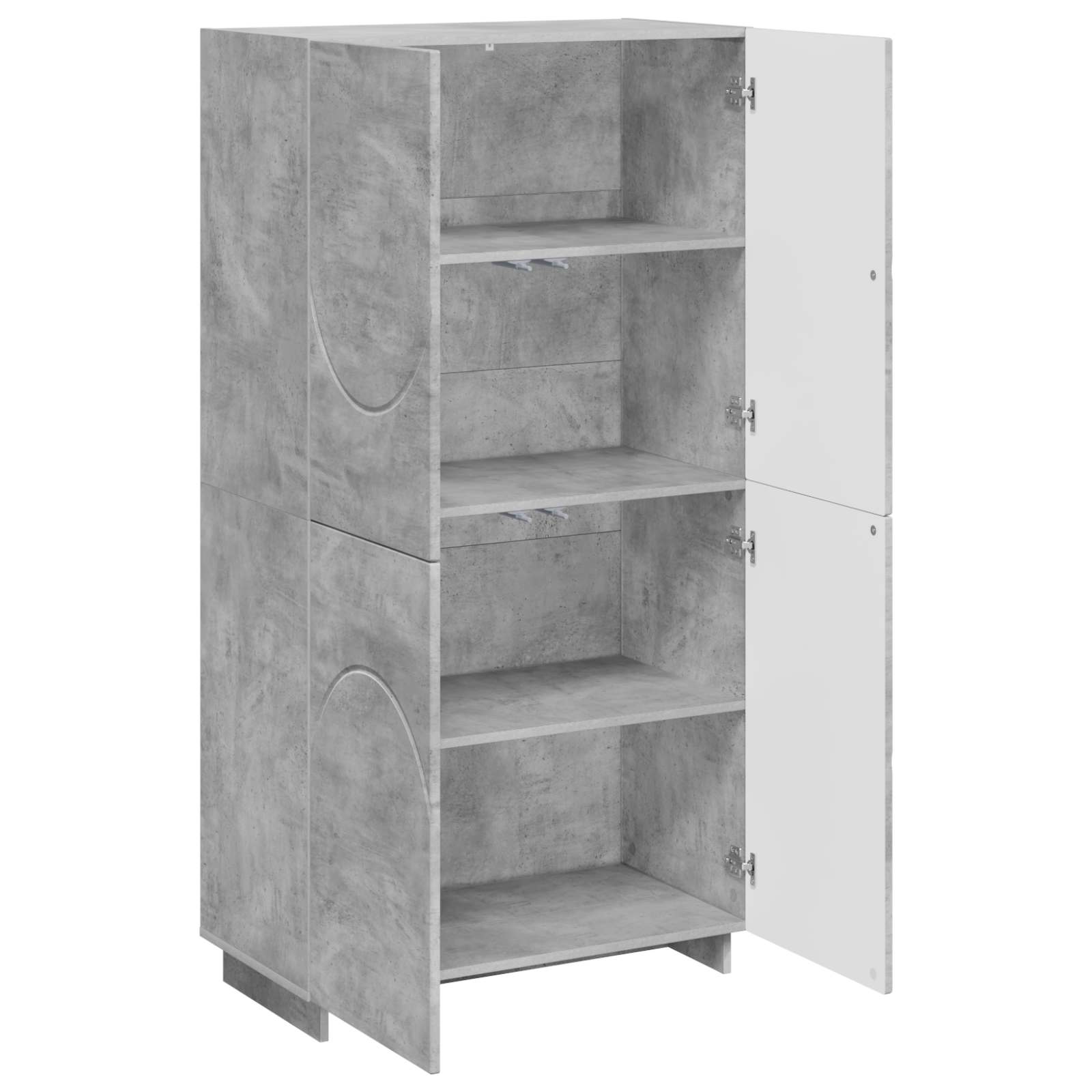 vidaXL Wysoki kredens Betonowy szary 79 x 41 x 151 cm