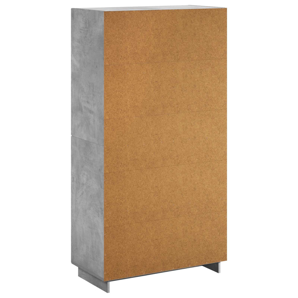 vidaXL Wysoki kredens Betonowy szary 79 x 41 x 151 cm