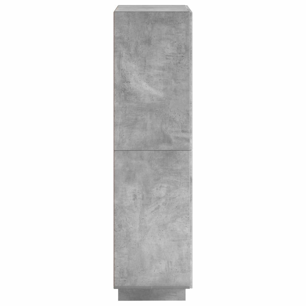 vidaXL Wysoki kredens Betonowy szary 79 x 41 x 151 cm
